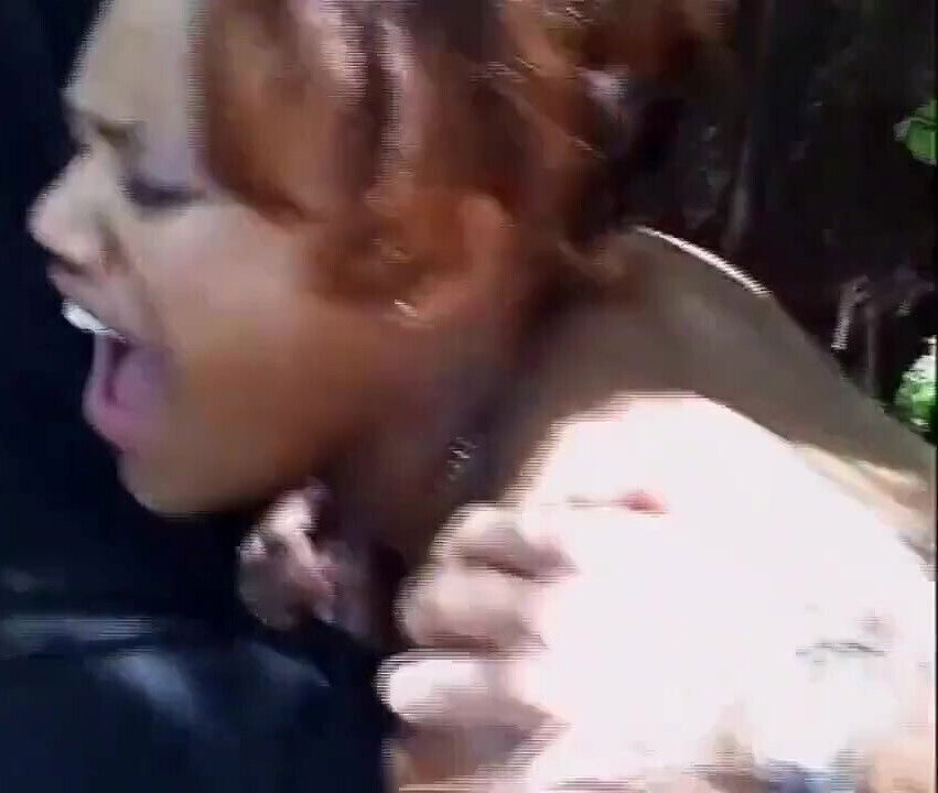 Black pussy fucking garden party...cum mouth