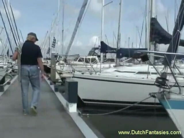 Busty milf gets anally slammed boat