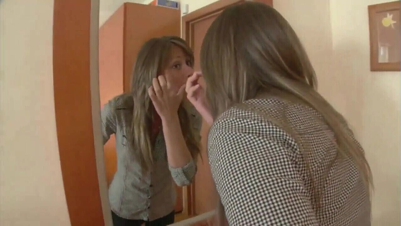 Blonde girl dildo penetrated, fingering fucking