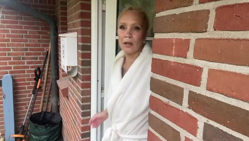 German MILF Riding Dildo