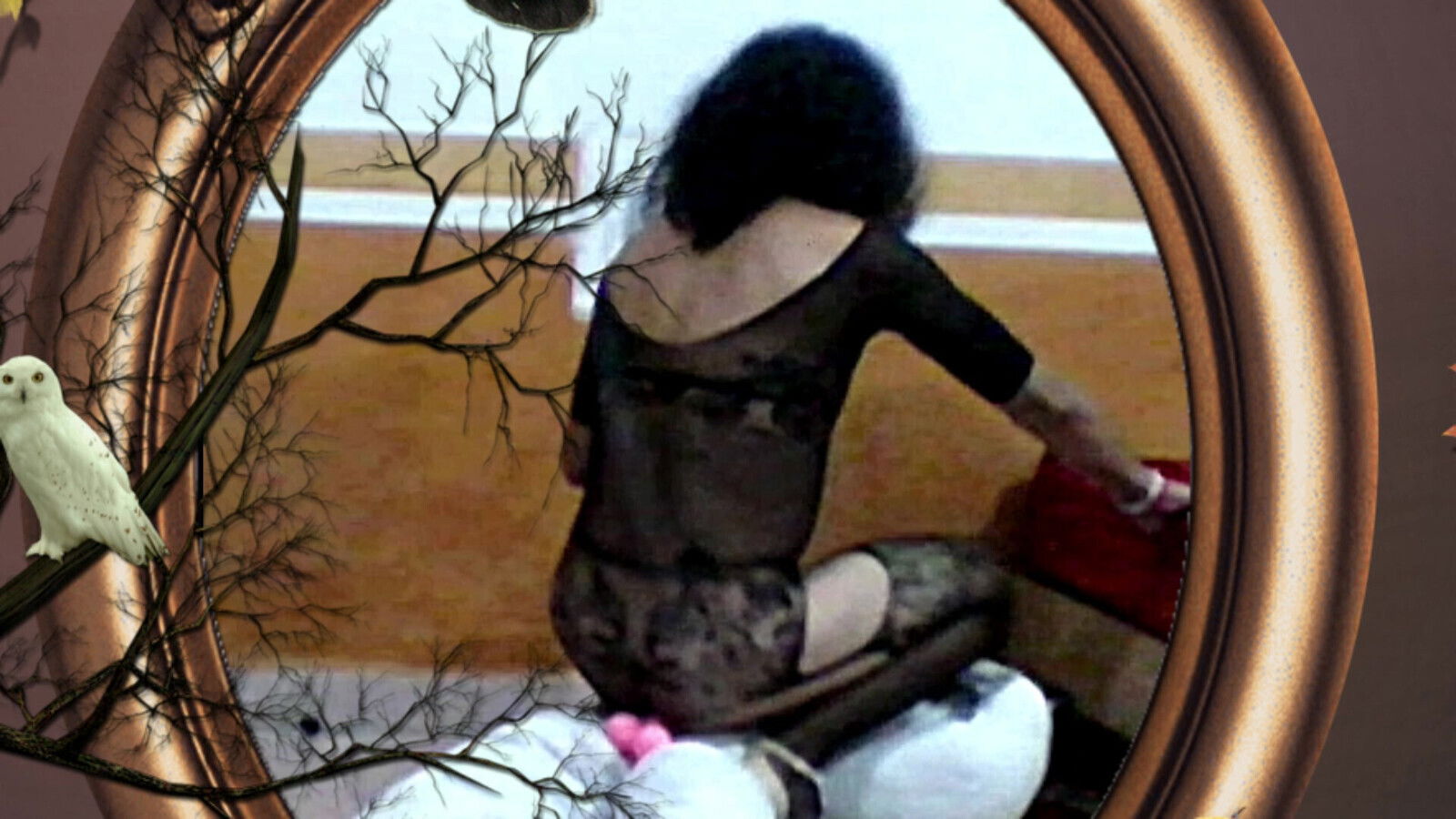 Halloween Bell Black Kitten Impaled