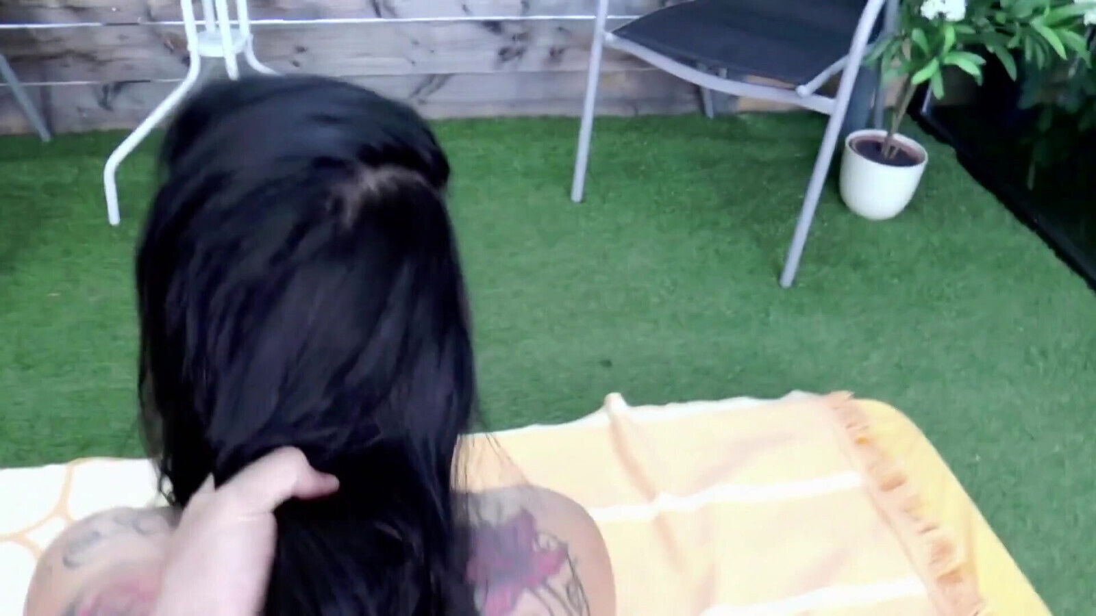 Tattooed brunette smashed pussy