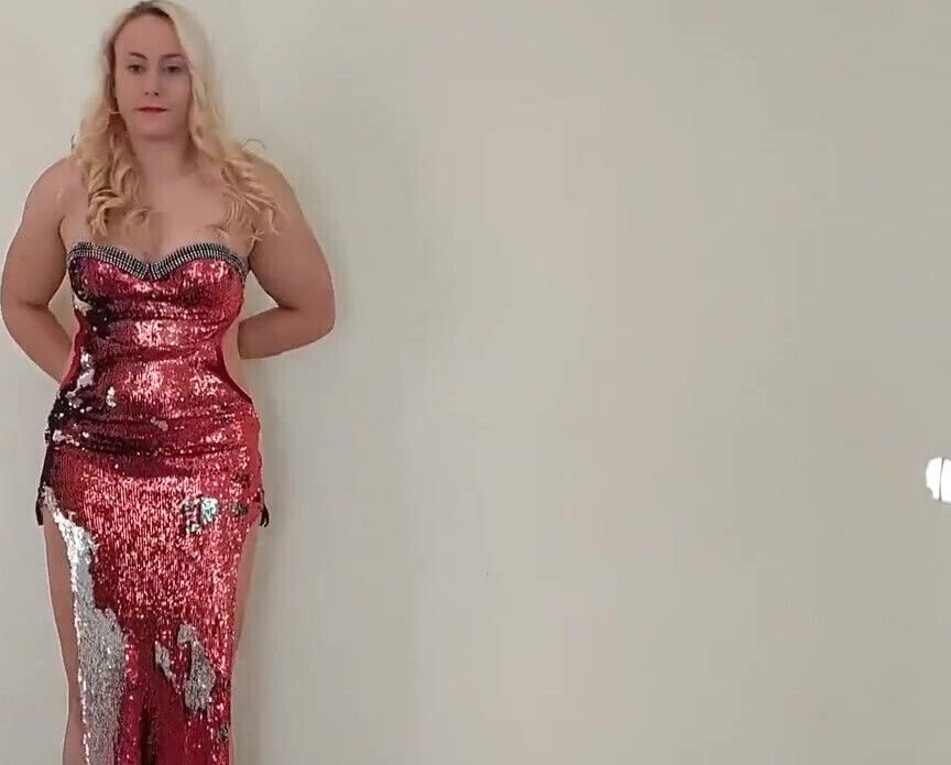 Trying Sexy Stripper Dresses, Tight Sexy Covered Sequins Designed