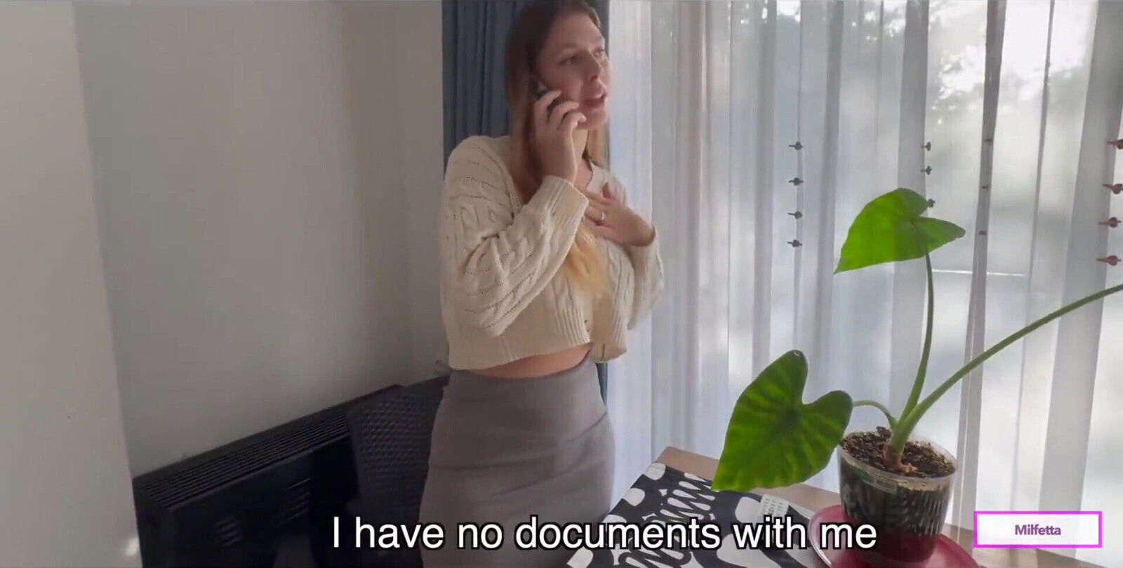 Fucked Step While Talking Phone Reporting.