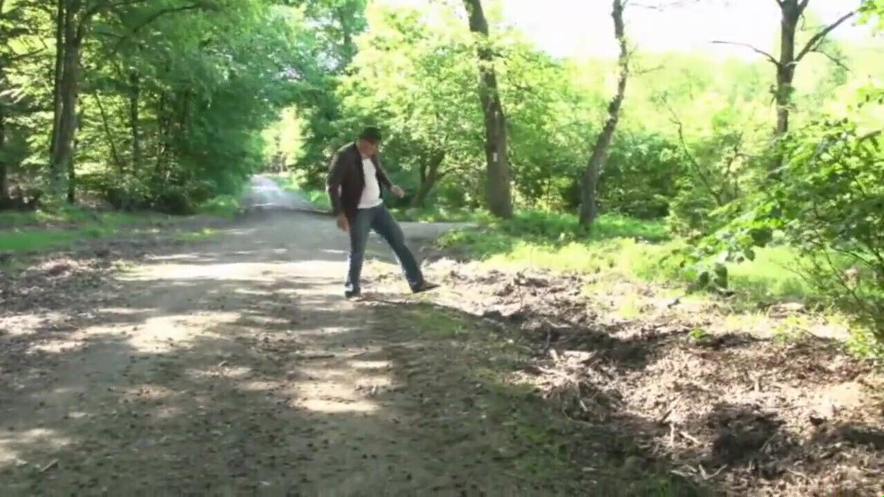 Pink hair tattooed boobs mature forest