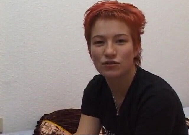 Short hair redhead doing first casting