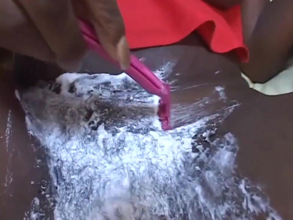 Black pussy fucking after pussy shaving
