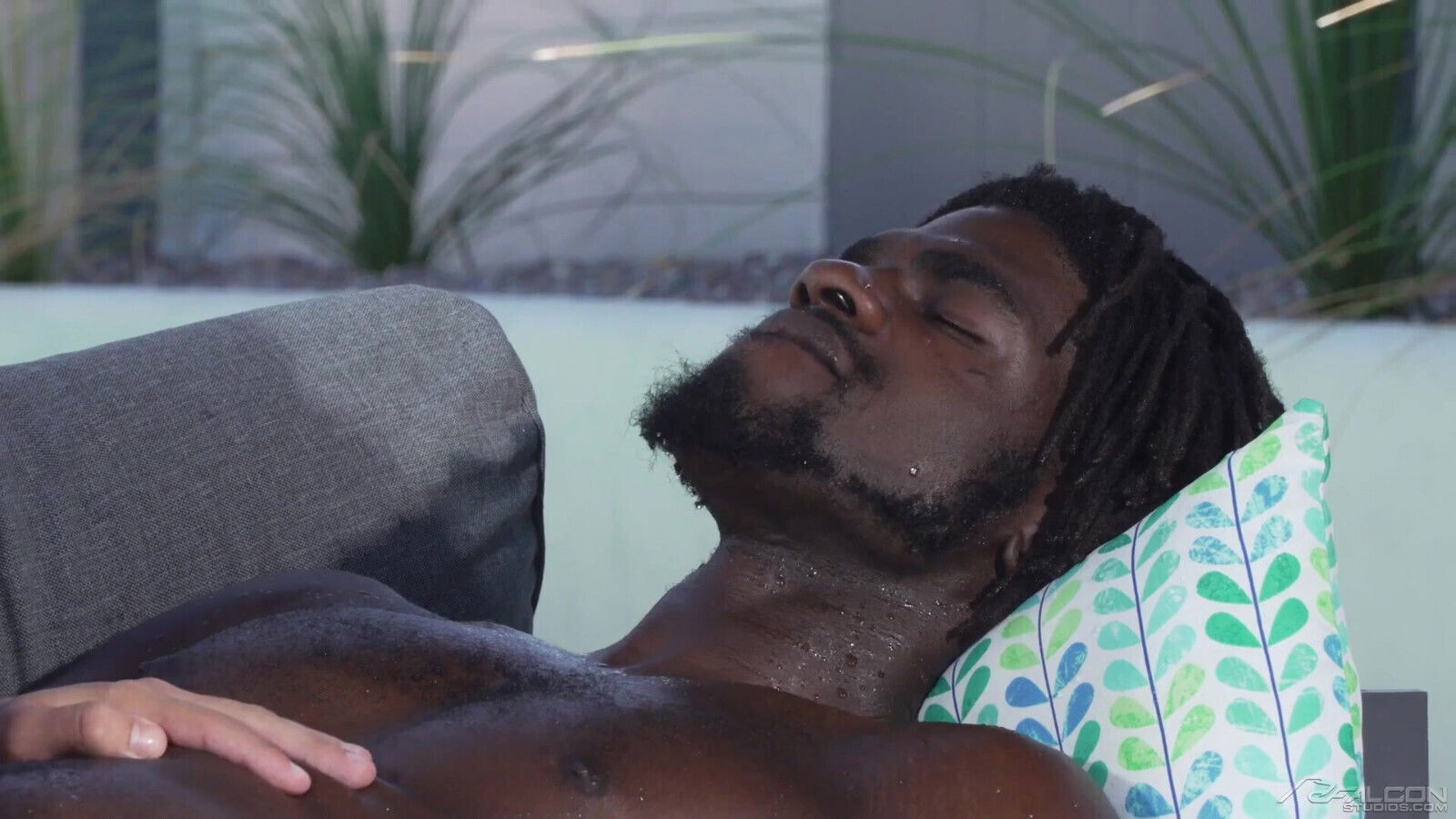 FalconStudios Ebony Devin Trez stick Latino's tight