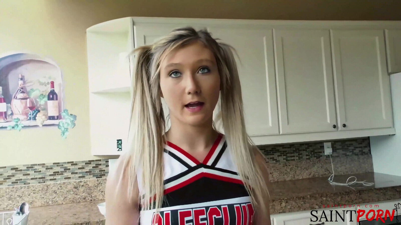 April Gives Mike Private Cheer Routine