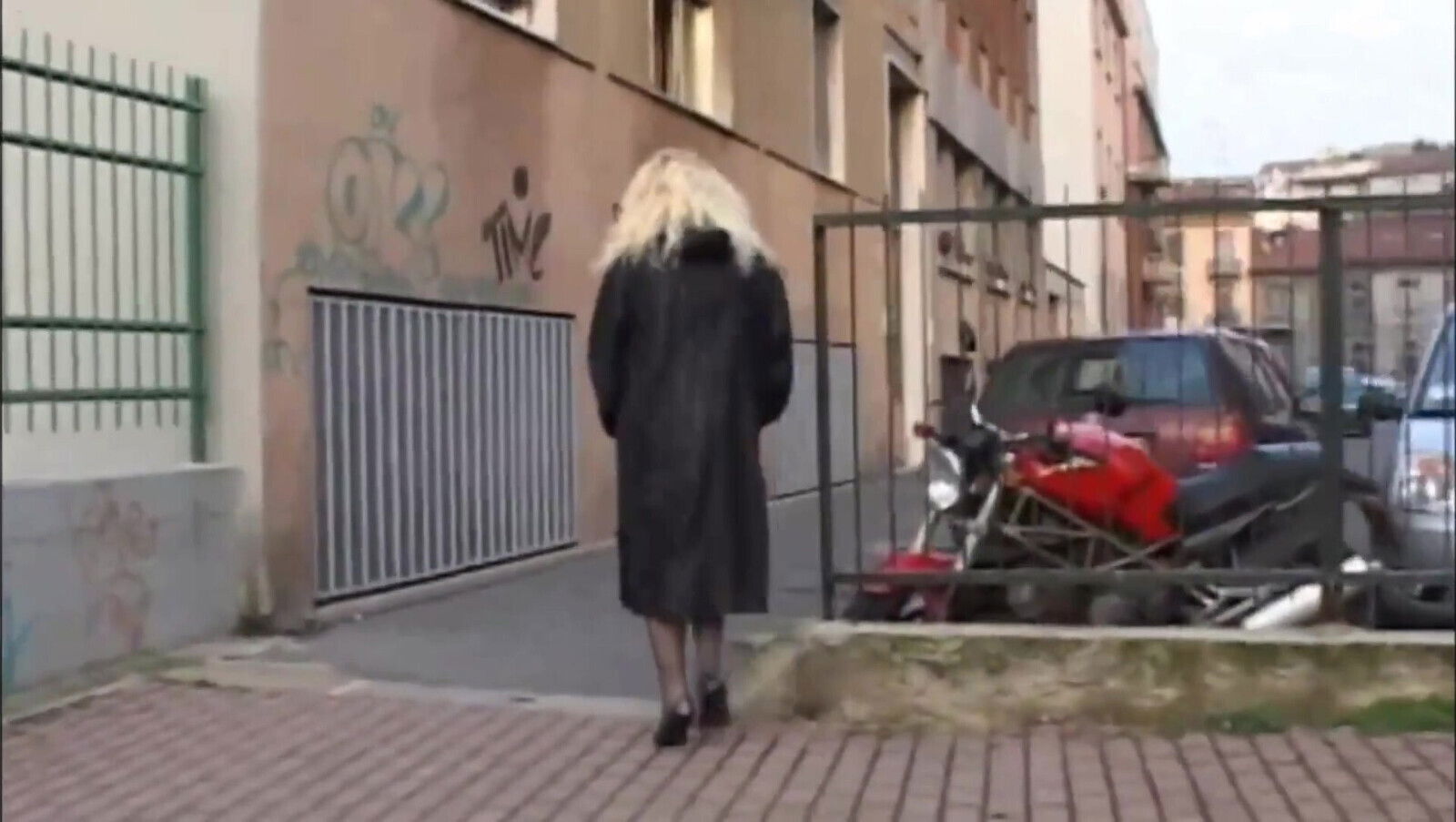 Slut Comes Home Masturbates Stairs