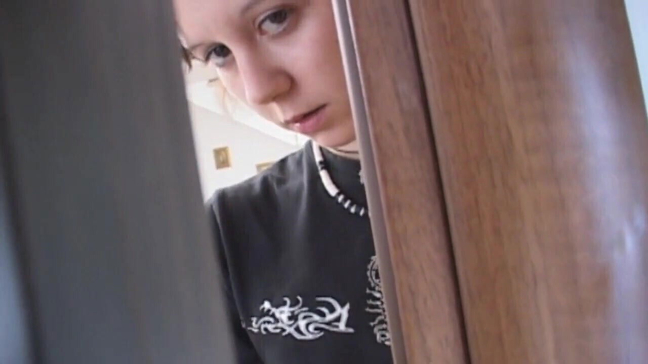 Innocent teenie finds slut stepmother fucking with stranger