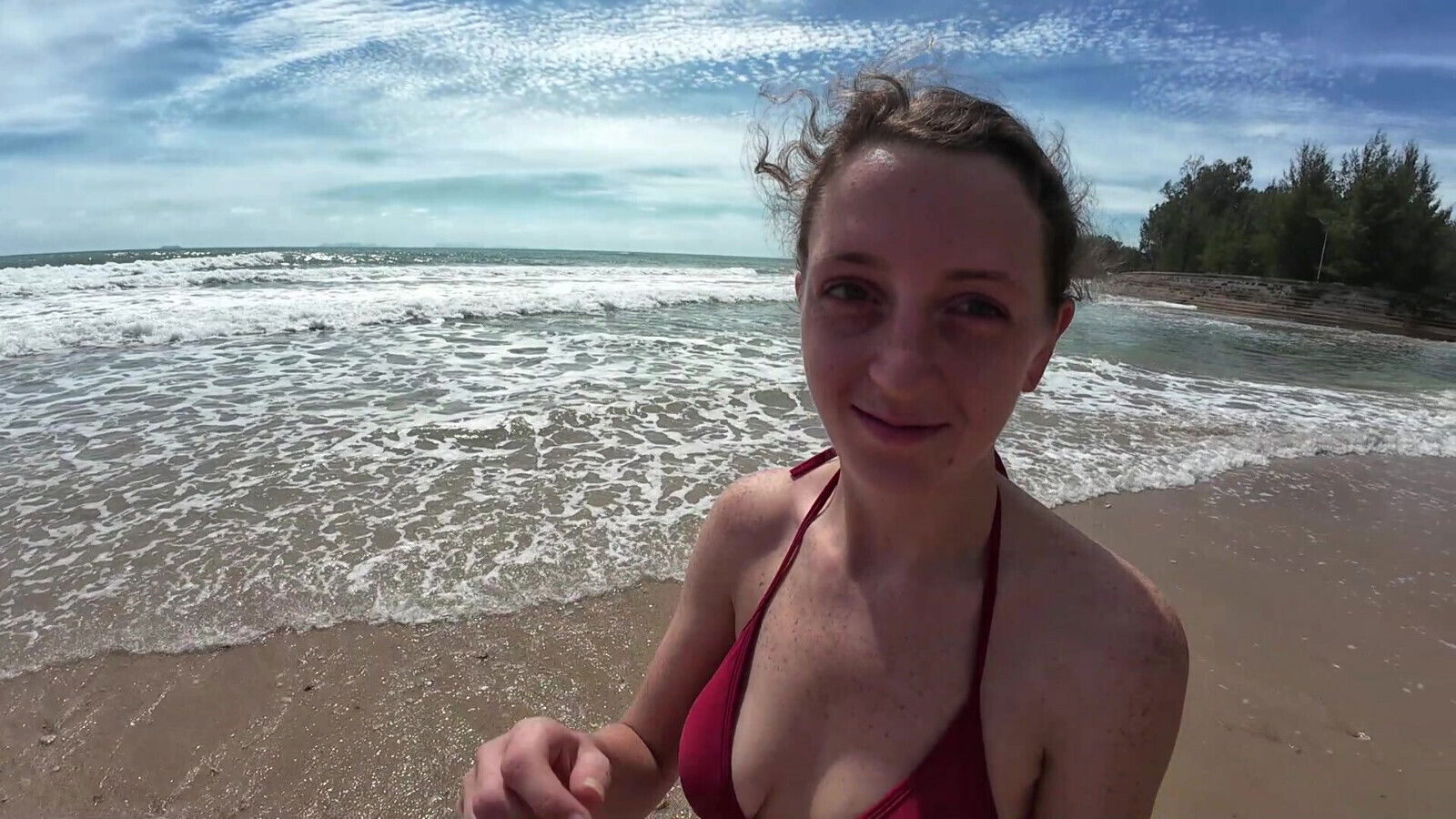 Relaxing Beach Then Come Home Fuck!