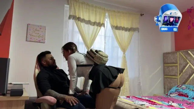 Alone with Sisters Busty Friend. Fuck Without Condom,