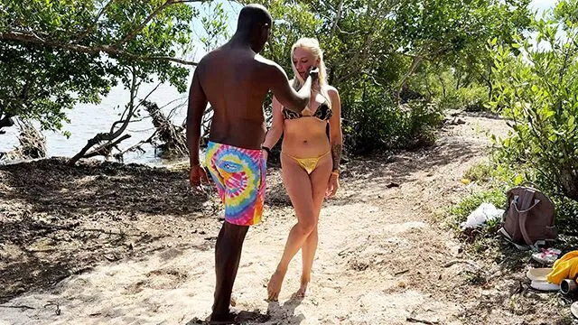 White Tourist Slut Fucks with Local Black Africa
