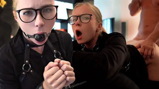 Girl Gagged Passionate Deep Sucking Dick