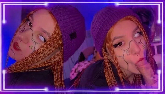 Cyberpunk Slut Sucked Mouth