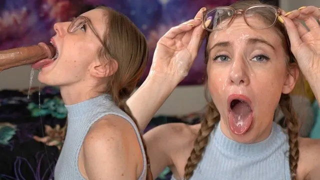 Nerdy Girl Drains Your Balls Glasses Emma Ruby