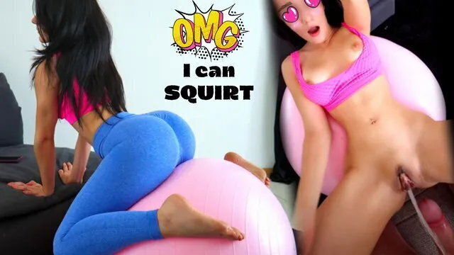 Didnt Know Could Squirt Gymball.. Slutty Stepdaugher Eats Daddys