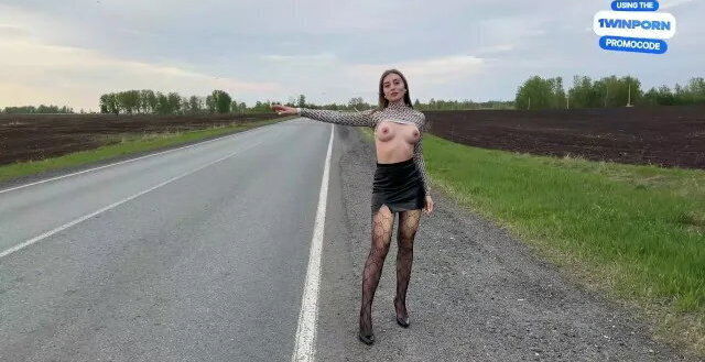 Bitch Sucking Pays Ride with Sex,hitchhikes Tight Leather Ski...