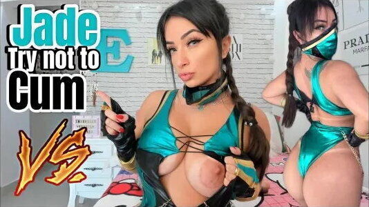 Jade Cosplay Latina Jerk Instructions Playing with Dildos...