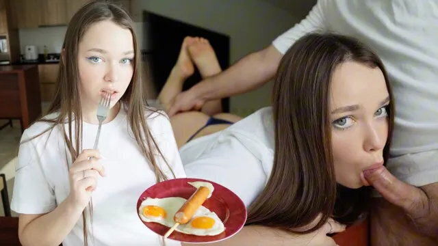 Stepsister Very Subtly Hints Sex. Perfect Breakfast