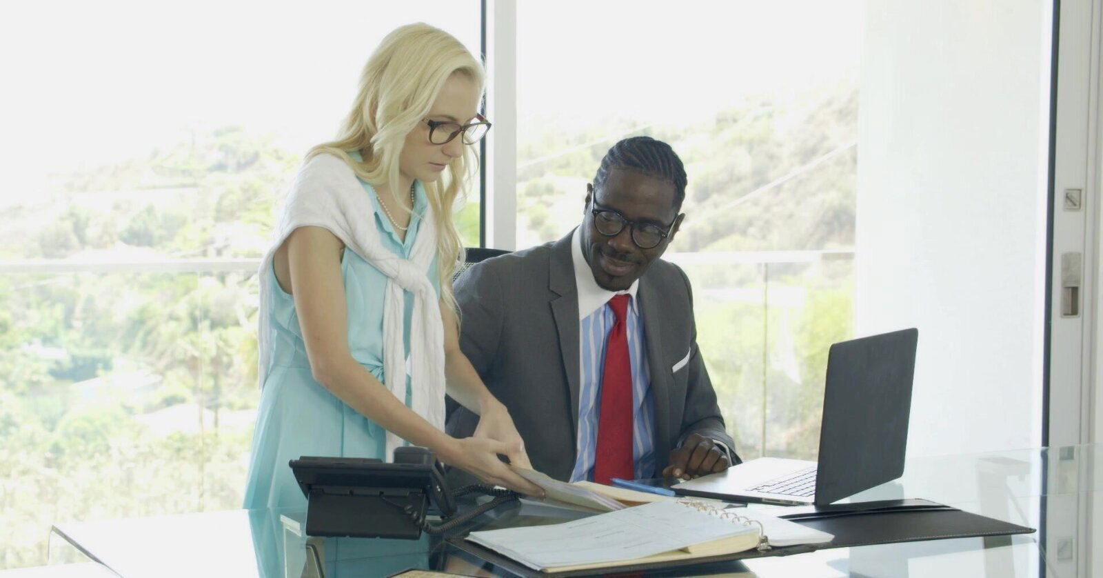 Odette Delacroix screwed office setting