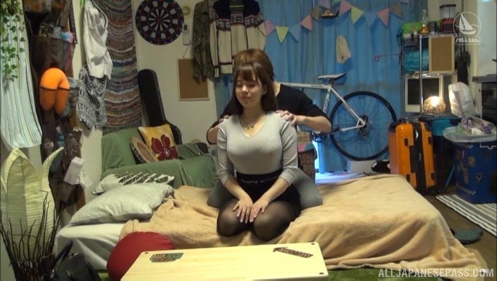 Beautiful woman Mishima Natsuko gently strokes natural