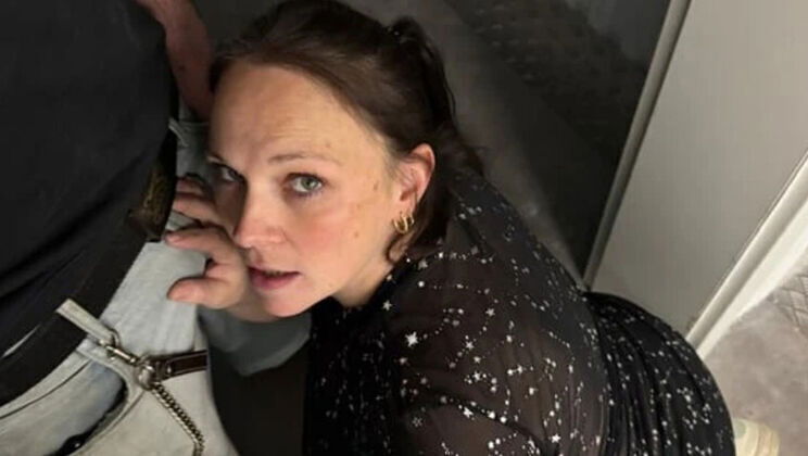 German MILF Saskialove87 Gets Double Creampie Warehouse Threesome