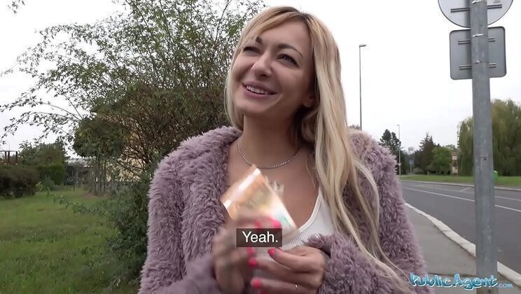 Blonde Russian Shine Takes Public Woods