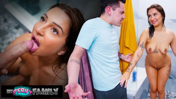 Step Kiana Kumani Gets Sneaky Shower Fuck with Juan Loco Deep Throat