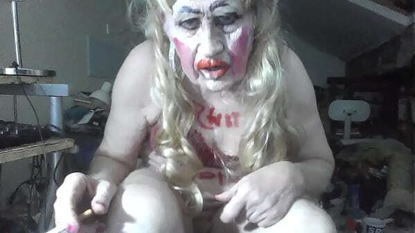 Disgusting Smoking Slag Sarah, drinks from used condom, wanks, fucks shithole cunt