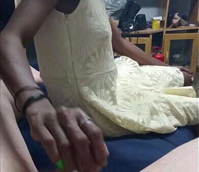 Black girl gives Nice handjob while wife suck dick with pleasure