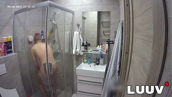 LUUV. Abbadon takes shower shaving, meticulously preparing body reality show