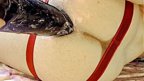 deep dildo riding fist hole