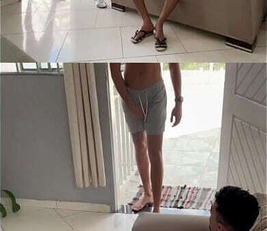 VIZINHO VEIO PEDIR AJUDAR PEGOU BATENDO UMA. MAMOU AT&Eacute_ GOZAR.