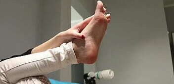 Feet Playing during watching
