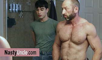 Cute teen help shaving mucle hairy body things outta hand real quick