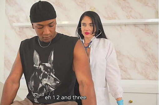 INTERRACIAL-I help patient with testicular pain sucking black then riding