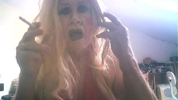 Disgusting aging femboy, Sarah smokes poses like whore, needs humiliating, wants your piss running