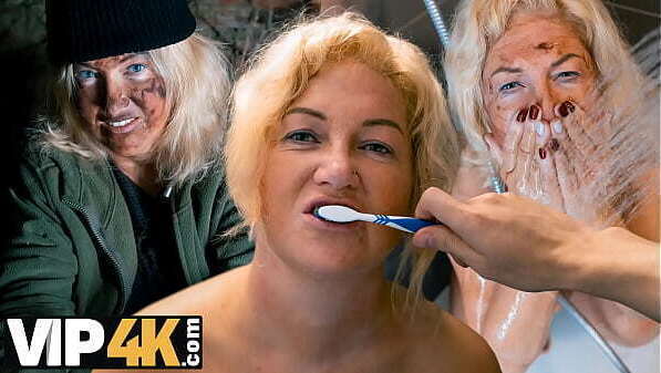 MATURE4K. brought hobo lady apartment fucked her!