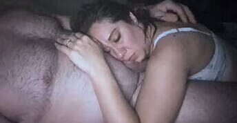 Savage Sarah Sucks Husband'_s Falls Asleep Cuddling