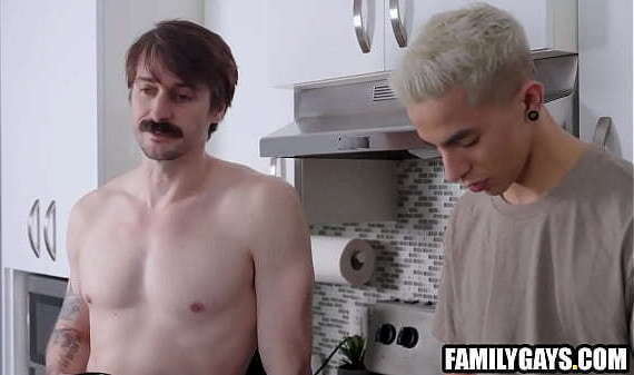 Stepdad teaching stepson