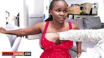 Amateur Ebony Starts &amp_ Ends Deep Throating White