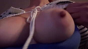 boobs Bouncing Session close hard nipples