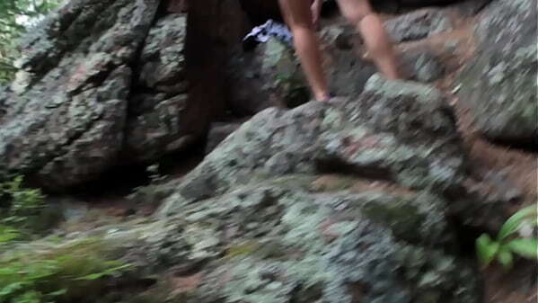 Woman Naked Outdoor. Peeping Fetish. Nude Walk