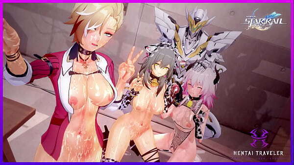 Honkai Star Rail: secret Siobhan'_s bar. Part Rescue (Siobhan, Stelle, Firefly, SAM, March 7th)