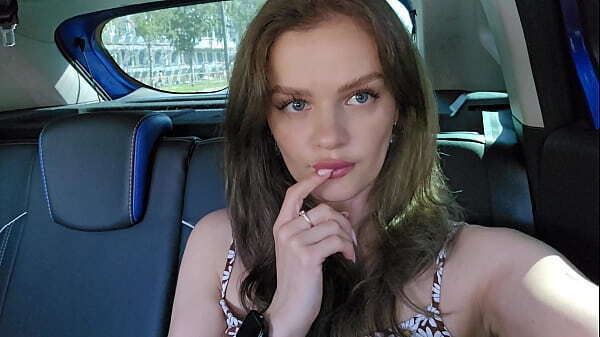 driving work taxi decided masturbate pussy publicly