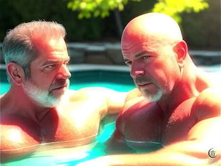 Hombres musculosos tanga