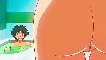 Hentai Uncensored girlfriend'_s stepsister gives handjob bathroom