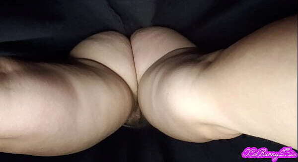 Upskirt thick PAWG latina with hairy pussy squatting your face